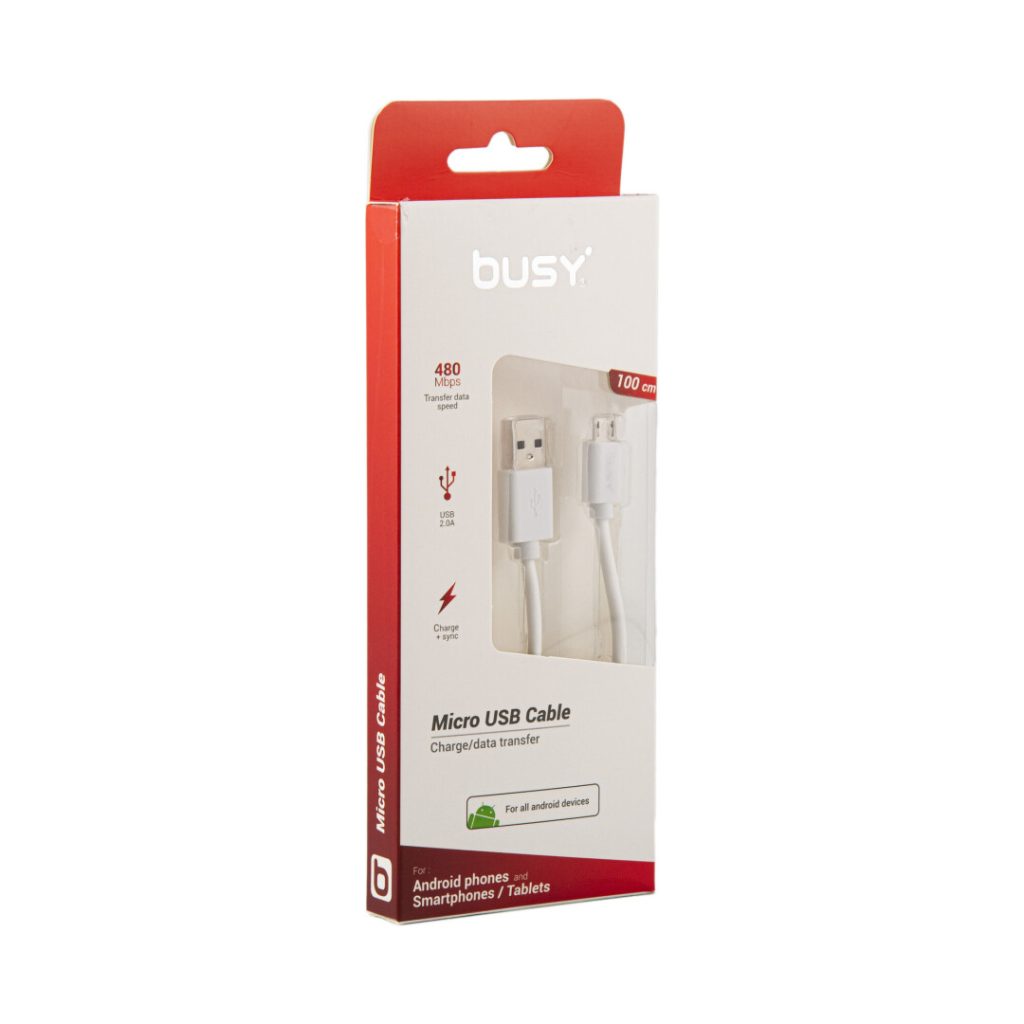 Micro USB kabl 1m PVC 50694