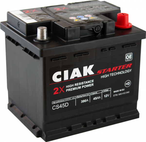 AKUMULATOR 12V-45AH D+ CIAK STARTER