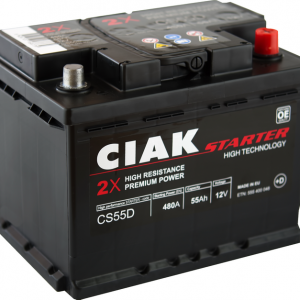 AKUMULATOR 12V-55AH D+ CIAK STARTER