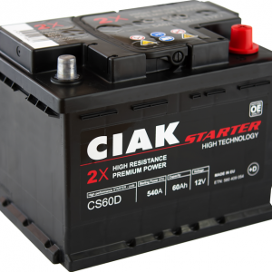 AKUMULATOR 12V-60AH D+ CIAK STARTER