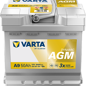 AKUMULATOR 12V-50AH D+ A9 VARTA DYNAMIC AGM