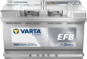 AKUMULATOR 12V-80AH D+ N80 VARTA DYNAMIC EFB